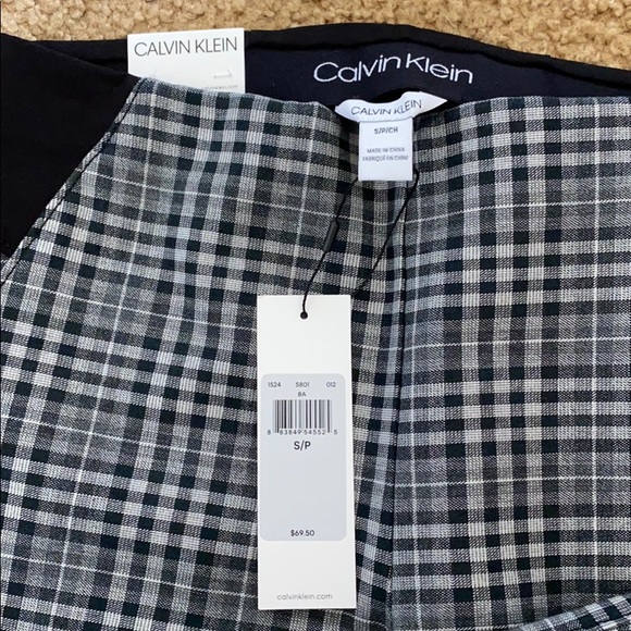 Calvin Klein plaid pull on ankle pants for women size S/P - Picture 6 of 7
